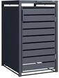 Weka M&uuml;lltonnenbox Metall Gary 1er (B 68 cm x T 80 cm x H 116 cm)