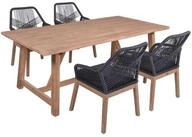 Garden Pleasure Gartenm&ouml;bel Set OAKLAND / POMONA, Tisch 200 x 100 + 4 Sessel