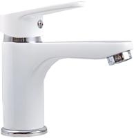 Design-Waschtischarmatur ALASKA, Chrom/Wei&szlig;