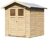 Karibu Gartenhaus Ger&auml;tehaus Dahme 3 &ndash; 14 mm-180x184cm-naturbelassen