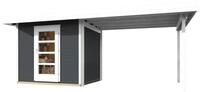 Weka Gartenhaus Designhaus wekaLine 172 B mit Anbau (295 cm)-B Gr. 3 (590 x 300