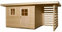 Weka 28 mm Gartenhaus 170 mit Anbau 385 x 240 cm - 50 % Rabatt auf...