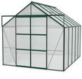 Vitavia Gew&auml;chshaus Uranus 8300 inkl. 4 Dachfenstern - 8,3 m&sup2; -dunkelgr&uuml;n-6...