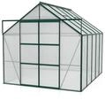Vitavia Gew&auml;chshaus Uranus 8300 inkl. 4 Dachfenstern - 8,3 m&sup2; -dunkelgr&uuml;n-4 mm