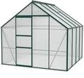 Vitavia Gew&auml;chshaus Merkur 6700 inkl. 2 Dachfenstern - 6,7 m&sup2; -dunkelgr&uuml;n-4...