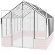 Vitavia Gew&auml;chshaus Cassandra 9900 inkl. 4 Dachfenstern - 9,9 m&sup2; -Alu-blank