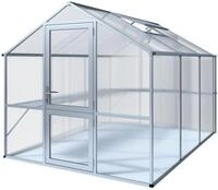 KGT Gew&auml;chshaus Rose Typ III-pressblank-2,33 x 3,23 m inkl. gratis Hochbeet...