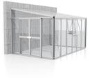Vitavia Gew&auml;chshaus Helena 10200 inkl. 2 Seitenfenstern - 10,2 m&sup2; -Alu-blank