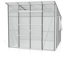 Vitavia Gew&auml;chshaus Freya 7600 inkl. 2 Seitenfenster - 7,6 m&sup2; -Alu-blank eloxiert-6
