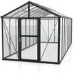 Vitavia Gew&auml;chshaus Zeus 15700 inkl. 3 Dachfenstern - 15,7 m&sup2; -schwarz-ESG 3 mm mit