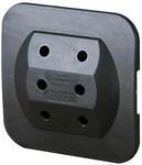 Kopp Steckdosen-Adapter 3-fach schwarz