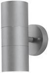 Konstsmide Wandleuchte Modena, Aluminium, grau, klares Glas (7656-300)