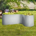 Vitavia Hochbeet ERWEITERUNG CURVE-Aluminium-Blank