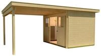 Weka Schiebet&uuml;rhaus 225 mit 295 cm Anbau - 21 mm-Schiebet&uuml;rhaus 225 mit 295 cm