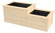 Weka Stufenhochbeet Leonie 669 - 21 mm - 1120 l naturbelassen