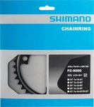 Shimano 08327355, Shimano Kettenblatt Dura Ace FC-9000 38 Z&auml;hne silber