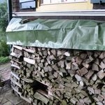 Noor Holz-Abdeckplane aus PP/PE-Gewebe 90g/m&sup2; 1,5x6m