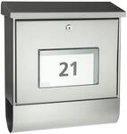 Burg W&auml;chter Briefkasten Malaga Silber 4400 Si