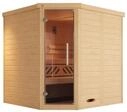 Weka Premium Massivholz-Elementsauna Kemi Eck 1 inkl. Komfortpaket-Ganzglast&uuml;r 7,5