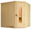 Weka Sauna Varberg 3 / ohne Ofen Massivholzt&uuml;r u. Glaseinsatz