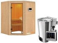 Karibu Sauna Nanja-3,6kW230VBioofen-Steuerg.-Ohne Dachkranz
