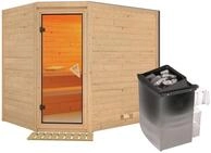 Karibu Sauna Tanami -9 kW Ofen-Steuerung-Ohne Dachkranz