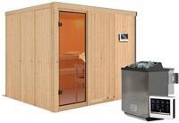 Karibu Sauna Gobin-9kW Bioofen-Steuerger&auml;t-OhneDachkranz