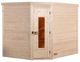 Weka Premium Massivholzsauna Turku 3 Massivholzt&uuml;r ohne Ofen