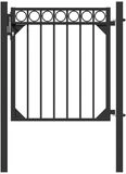 Zaunsystem Circle Einzeltor-matt schwarz-1200 mm