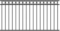 Alberts&reg; Zaun-Anbauset Chaussee,Alu,matt schwarz,z.Einbet.,L&auml;nge:2 m,H&ouml;he:1000 mm