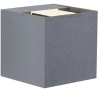 Paulmann Au&szlig;enwandleuchte Cybo Grau Aluminium 80 x 80 mm