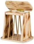 TRIXIE Heuraufe mit Deckel, Holz/geflammt, 25 &times; 22 &times; 18 cm