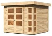 Karibu Gartenhaus Kerko 3 &ndash; 19 mm-242 x 217 cm-naturbelassen