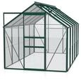Vitavia Gew&auml;chshaus Venus 6200 inkl. 2 Dachfenstern - 6,2 m&sup2; -dunkelgr&uuml;n-3 mm