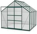 Vitavia Gew&auml;chshaus Mars 6700 inkl. 2 Dachfenstern - 6,7 m&sup2; -dunkelgr&uuml;n-4 mm