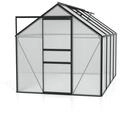 Vitavia Gew&auml;chshaus Calypso 5800 inkl. 2 Dachfenstern - 5,8 m&sup2; -schwarz-6 mm