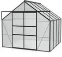 Vitavia Gew&auml;chshaus Mars 6700 inkl. 2 Dachfenstern - 6,7 m&sup2; -schwarz-6 mm