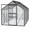 Vitavia Gew&auml;chshaus Venus 6200 inkl. 2 Dachfenstern - 6,2 m&sup2;-schwarz-3 mm