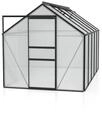 Vitavia Gew&auml;chshaus Venus 6200 inkl. 2 Dachfenstern - 6,2 m&sup2;-schwarz-4 mm
