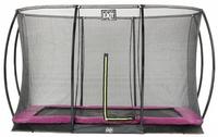 Exit Silhouette Bodentrampolin mit Sicherheitsnetz-214 x 305 cm-rosa