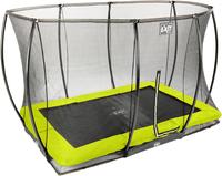 Exit Silhouette Bodentrampolin mit Sicherheitsnetz-244 x 366 cm-gr&uuml;n