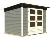 Karibu Gartenhaus Stockach 3 - 19 mm-246 x 186 cm-terragrau