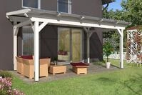 Skan Holz freistehende Terrassen&uuml;berdachung Sanremo 541x400cm wei&szlig;