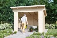 Skan Holz Ger&auml;tehaus Ole mit offenem Arbeitsbereich - 28 mm