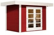 Weka 28 mm Designhaus 126+ mit extra hoher T&uuml;r - 28 mm schwedenrot Designhaus...