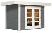 Weka 28 mm Designhaus 126+ mit extra hoher T&uuml;r - 28 mm grau Designhaus Gr. 1...