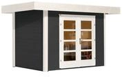 Weka 28 mm Designhaus 126+ mit extra hoher T&uuml;r - 28 mm anthrazit Designhaus...