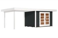 Weka Designhaus 126 B+ inkl. 300 cm Anbau und extra hoher T&uuml;r - 28 mm...