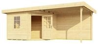 Weka Designhaus 213 B+ inkl. 300 cm Anbau und extra hoher T&uuml;r - 28 mm...