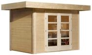 Weka 28 mm Designhaus 126+ mit extra hoher T&uuml;r - 28 mm naturbelassen Designhaus Gr.